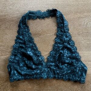 ❤️ Wishlist | NWOT!! Dark Teal Lace Halter Bralette